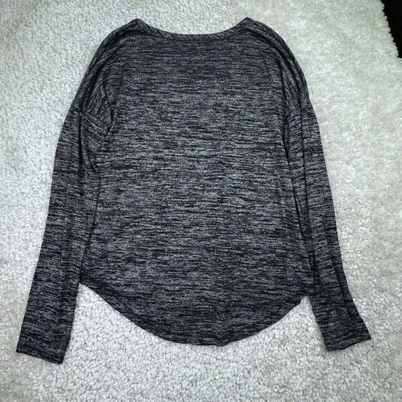 SOLD Hudson Long Sleeve Top Marled Black - Picture 3 of 9